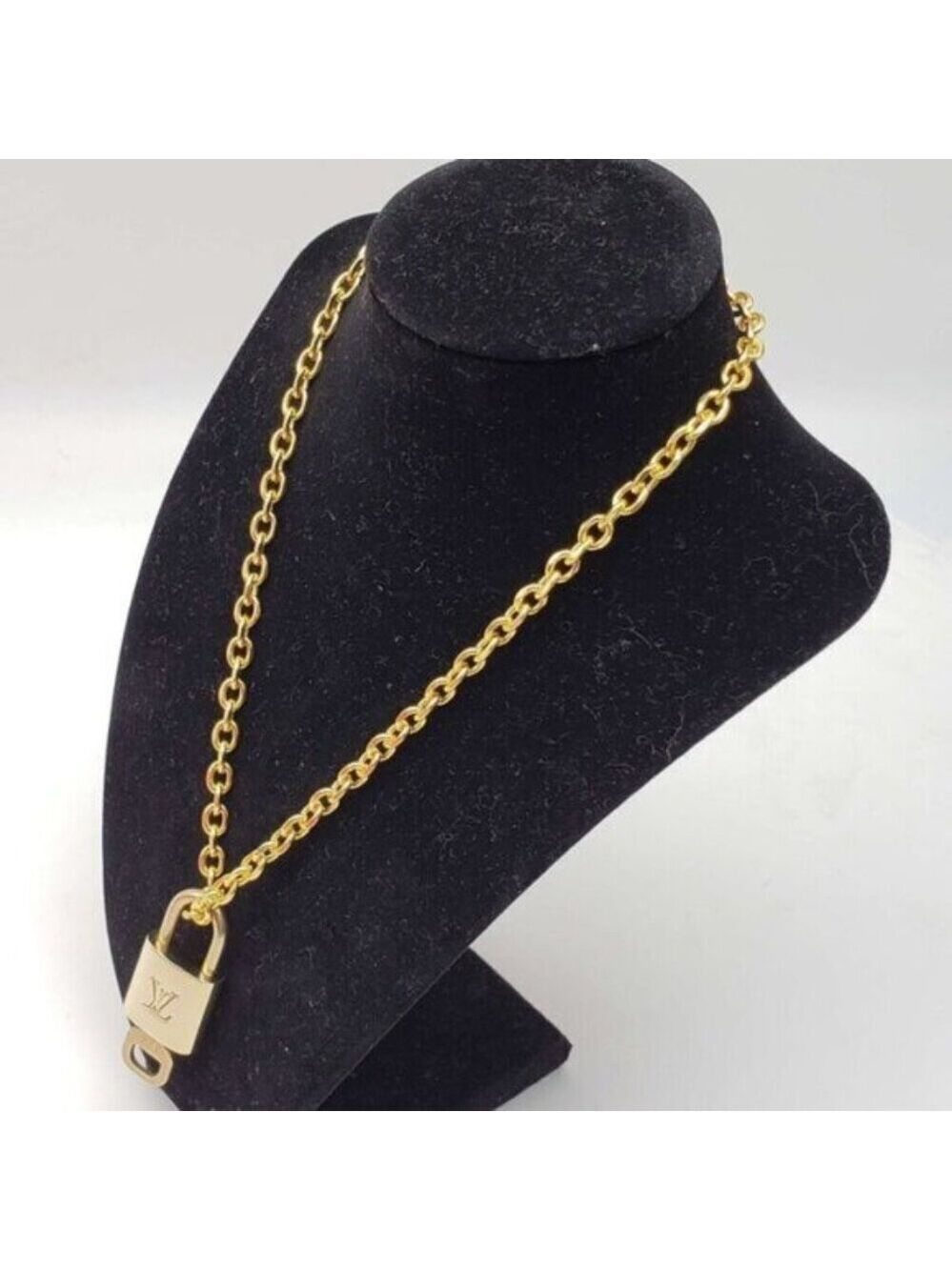 Authentic Louis Vuitton Lock & Key with Unbranded Gold Plated Chain Necklace - Picture 2 of 8